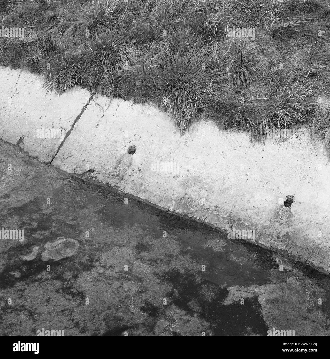 Linea 9 / illustrazione 20 Data: Settembre 1964 Località: Circa Woudse Brook Parole Chiave: Tuffatori e siepe, scavo e riempimento in trincee, strutture, scarichi di posa, tubi, ruscelli di standardizzazione, grafici, protezione pendenza Istituto Nome: Acqua Lunterse Beek Foto Stock