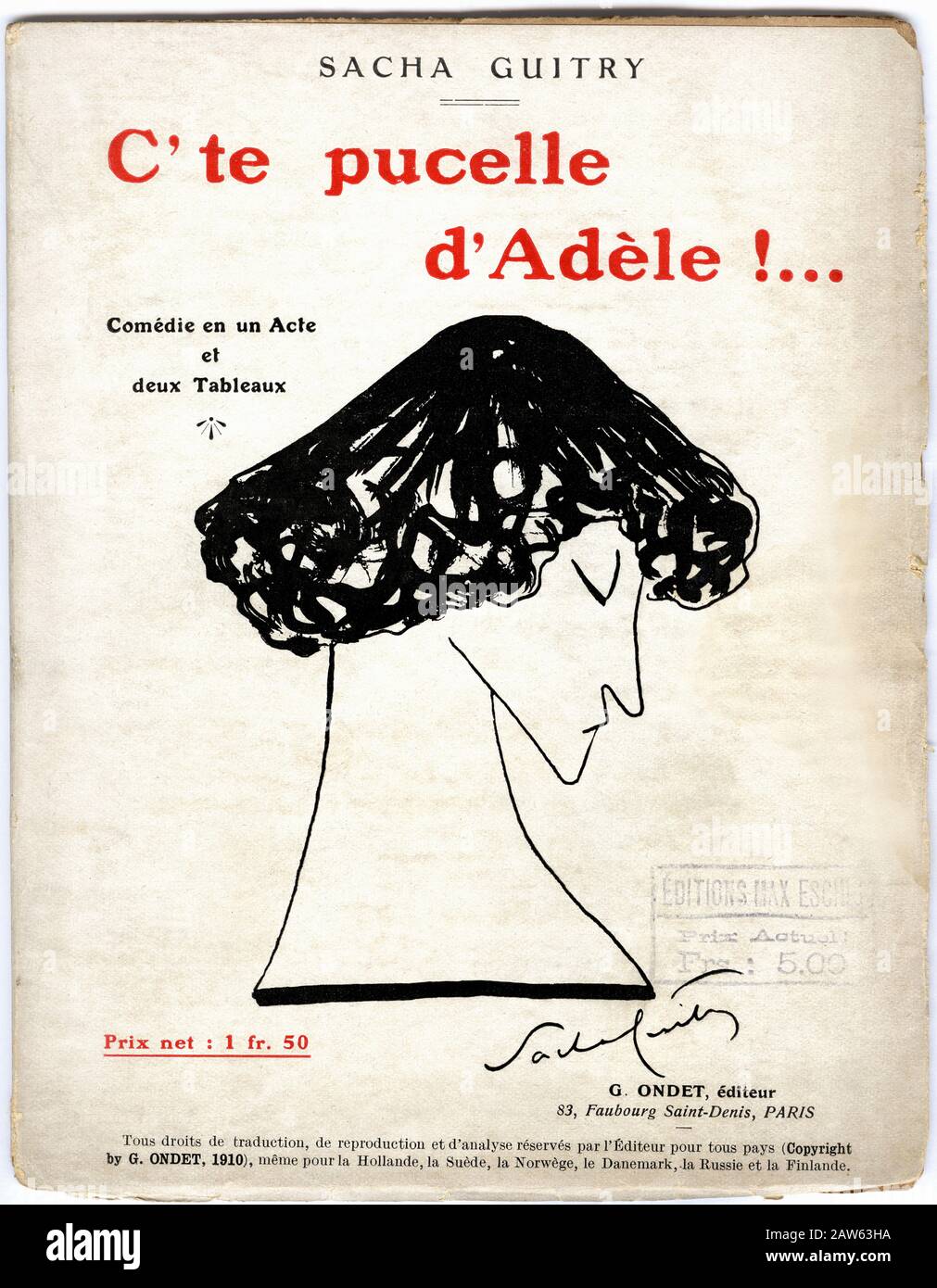 1910 , FRANCIA : il regista francese di cinema e teatri , attore e scrittore SACHA GUITRY ( 1885 – 1957 ), autore del gioco ' C'te pucelle D'Adèle !' Foto Stock