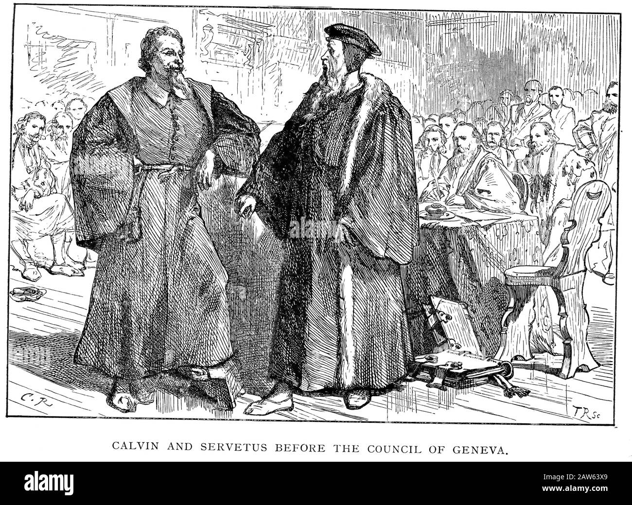 Lo scienziato e teologo spagnolo del Rinascimento chiamato MIGUEL SERVET (Villanueva de Sigena 1511- Genevra 1553 ) aka MICHAEL SERVETUS aka MICHE Foto Stock