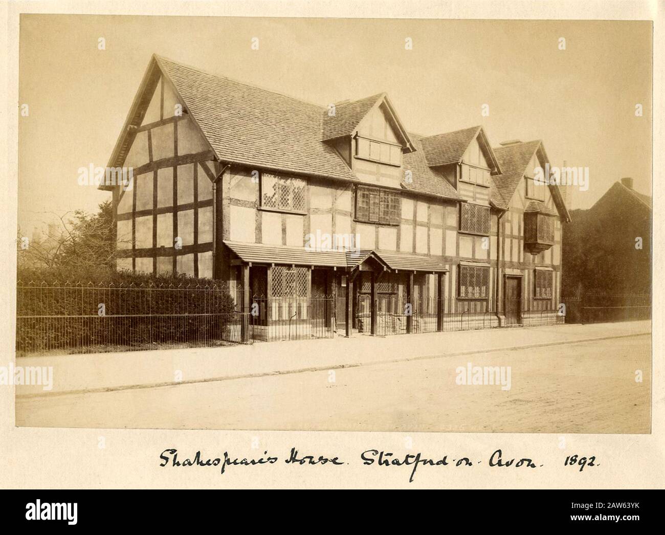 1890 ca , GRAN BRETAGNA : il tubo di nascita dell'attore inglese, poeta e drammaturgo WILLIAM SHAKESPEARE ( 1564 - 1616 ) in Henley Street Foto Stock