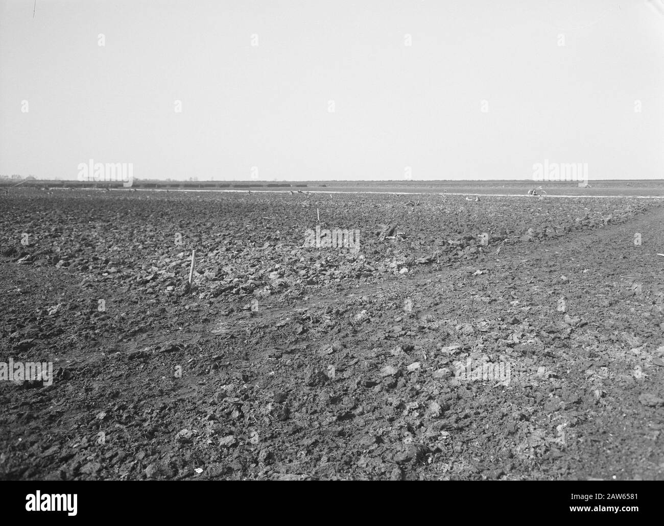 Miniere, suolo, livellamento, carteggiatura, cartelloni, Bucket Hill Data: Aprile 1957 Località: Bucket Schans Parole Chiave: Levigatura, livellamento, lavorazione, coltivazione, grafici Foto Stock