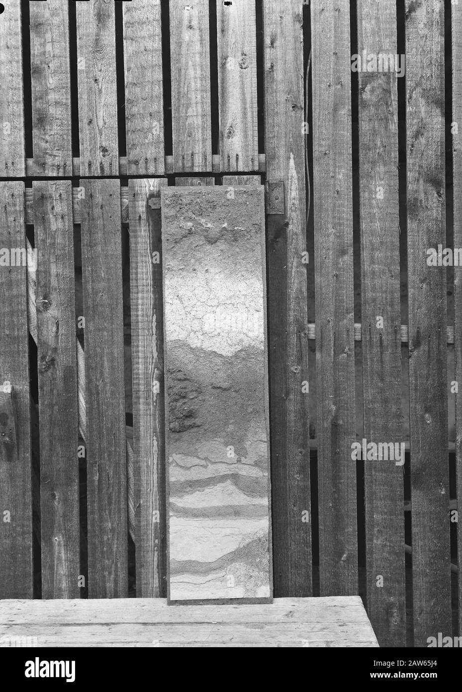 Data: Maggio 1960 Località: Holten Parole Chiave: Levigatura, livellamento, coltivazione, coltivazione, podsol profilo persona Nome: Business market Continued Foto Stock