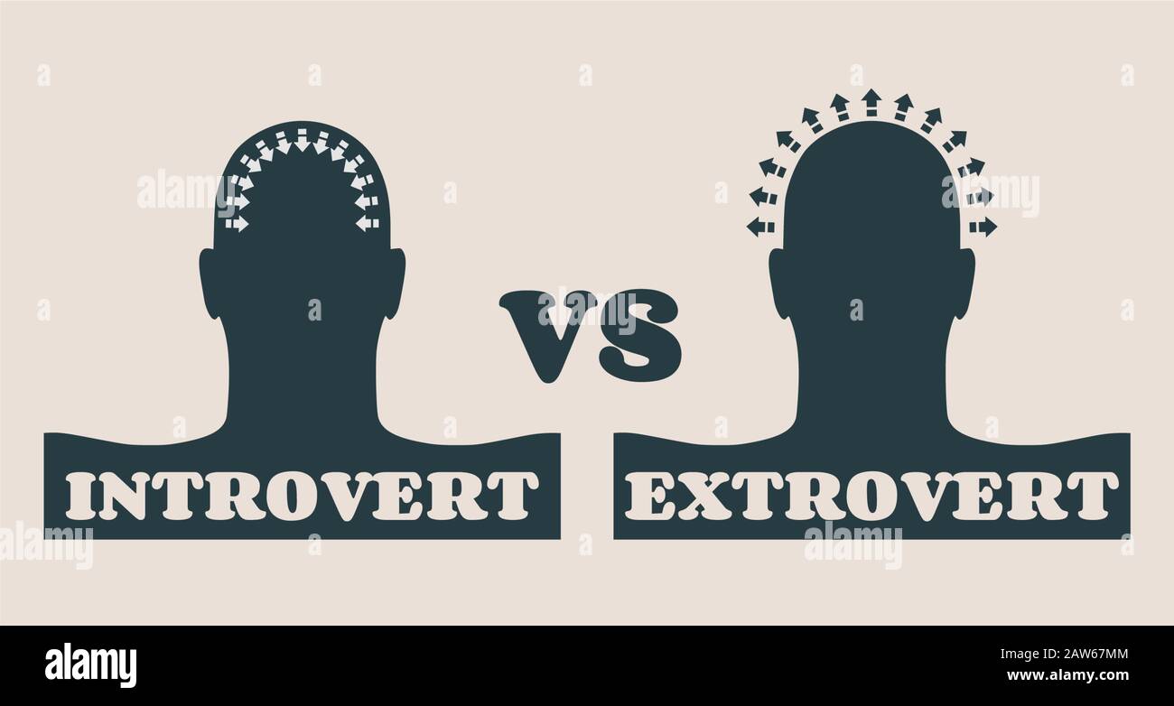 metafora estroversa e introversa Illustrazione Vettoriale