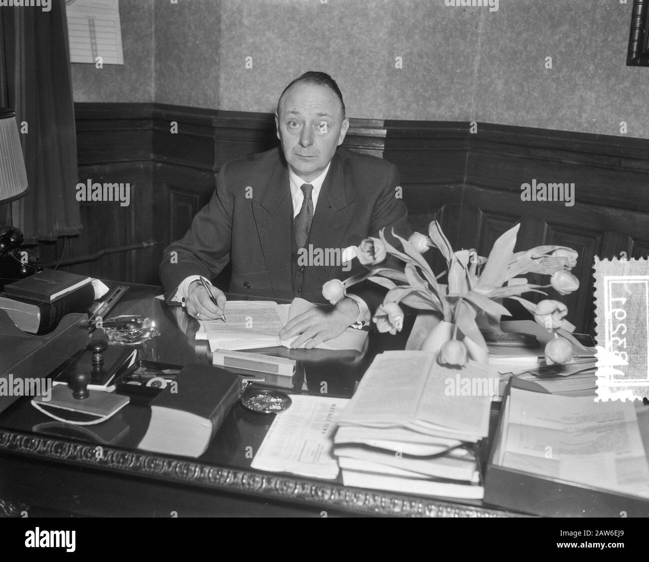 Nuovo Ministro, Sig. Gp Helders (Affari Esteri). Data: 14 Febbraio 1957 Parole Chiave: Ministri Foto Stock