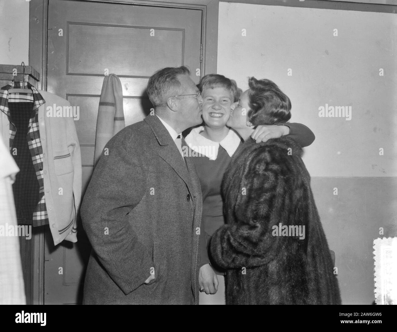 Campionati nazionali pattinare a l'Aia, nel mezzo Sjoukje Dijkstra Data: 17 marzo 1959 Foto Stock