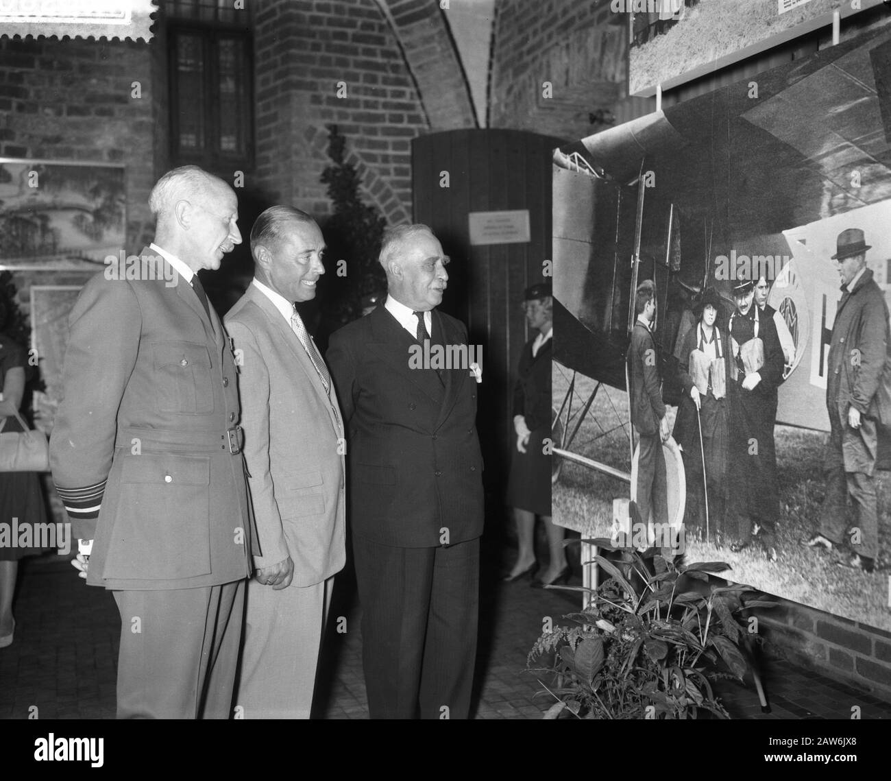 Apertura mostra di 40 anni di aviazione civile Data: 26 agosto 1959 Foto Stock