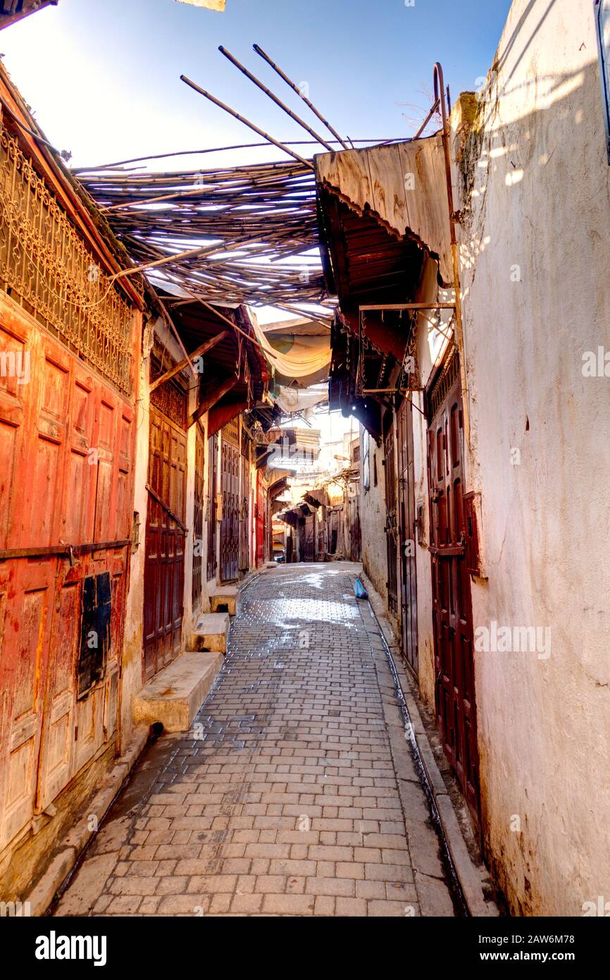 Fez Medina, Dettaglio Foto Stock