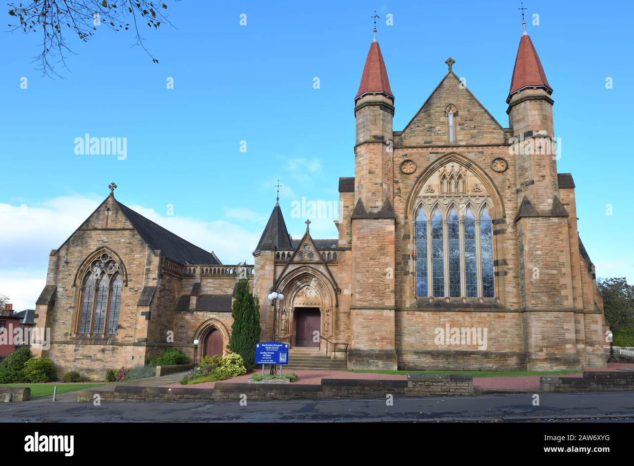 Sherbrooke Mosspark Parrocchia Chiesa di Scozia a Glasgow, Scozia, Regno Unito Foto Stock