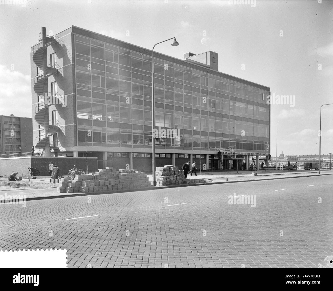 Nuovo dispositivo di comando per i ciechi la piantagione a Postjesweg Data: 18 aprile 1961 Parole Chiave: Cieco, cantieri Foto Stock