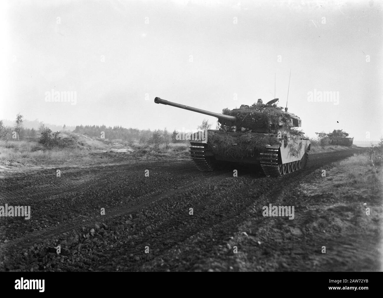 Esercizio Militare In Germania. Serbatoi Centurion del battaglione 41th in anticipo Data: 12 ottobre 1961 Località: Germania Parole Chiave: Carri armati, esercizi militari Foto Stock