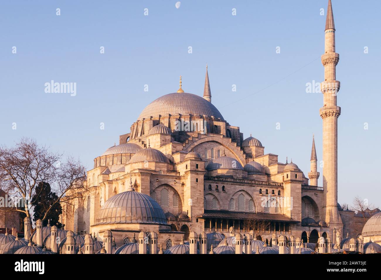 Istanbul, Turchia - 15 Gennaio 2020: Moschea Suleymaniye, Sito Patrimonio Dell'Umanità Dell'Unesco, Distretto Di Eminonuand Bazaar, Istanbul, Turchia, Europa Foto Stock