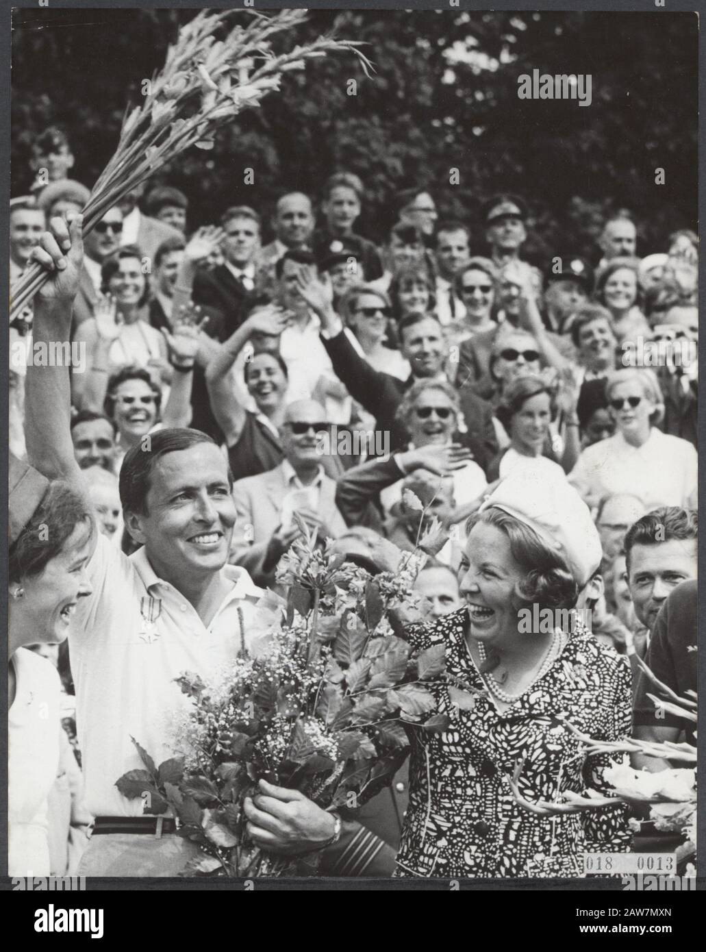 Serie 018-0010 t / m 018-0015 Prince Claus partecipazione ai Quattro giorni 1967 Data: Luglio 1967 Località: Nijmegen Parole Chiave: Re, principi, principesse, persona da trekking Nome: Beatrix, principessa Claus Prince Institution Nome: Quattro Foto Stock