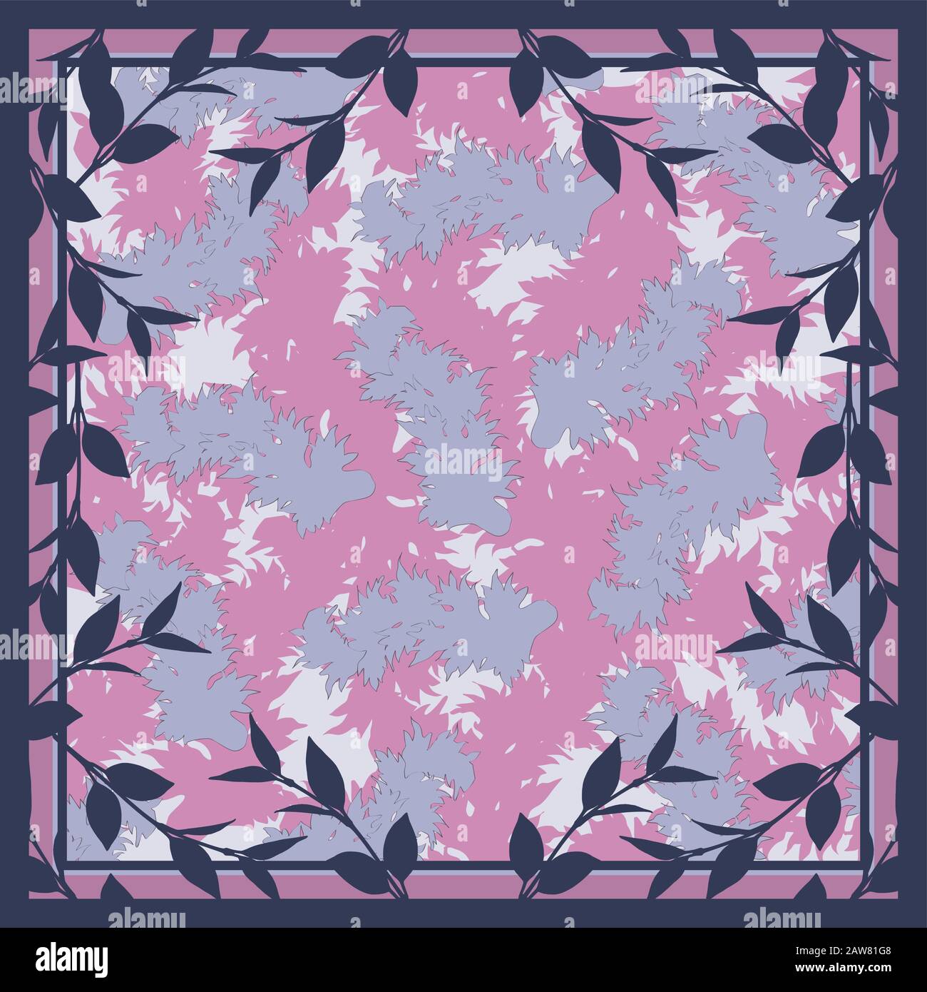 Estate, colori autunnali. Sciarpa di seta. Illustrazione Vettoriale