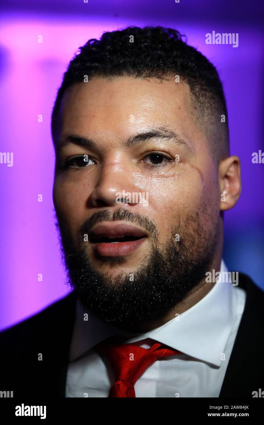 Joe Joyce durante la conferenza stampa alla BT Tower di Londra. Foto Stock