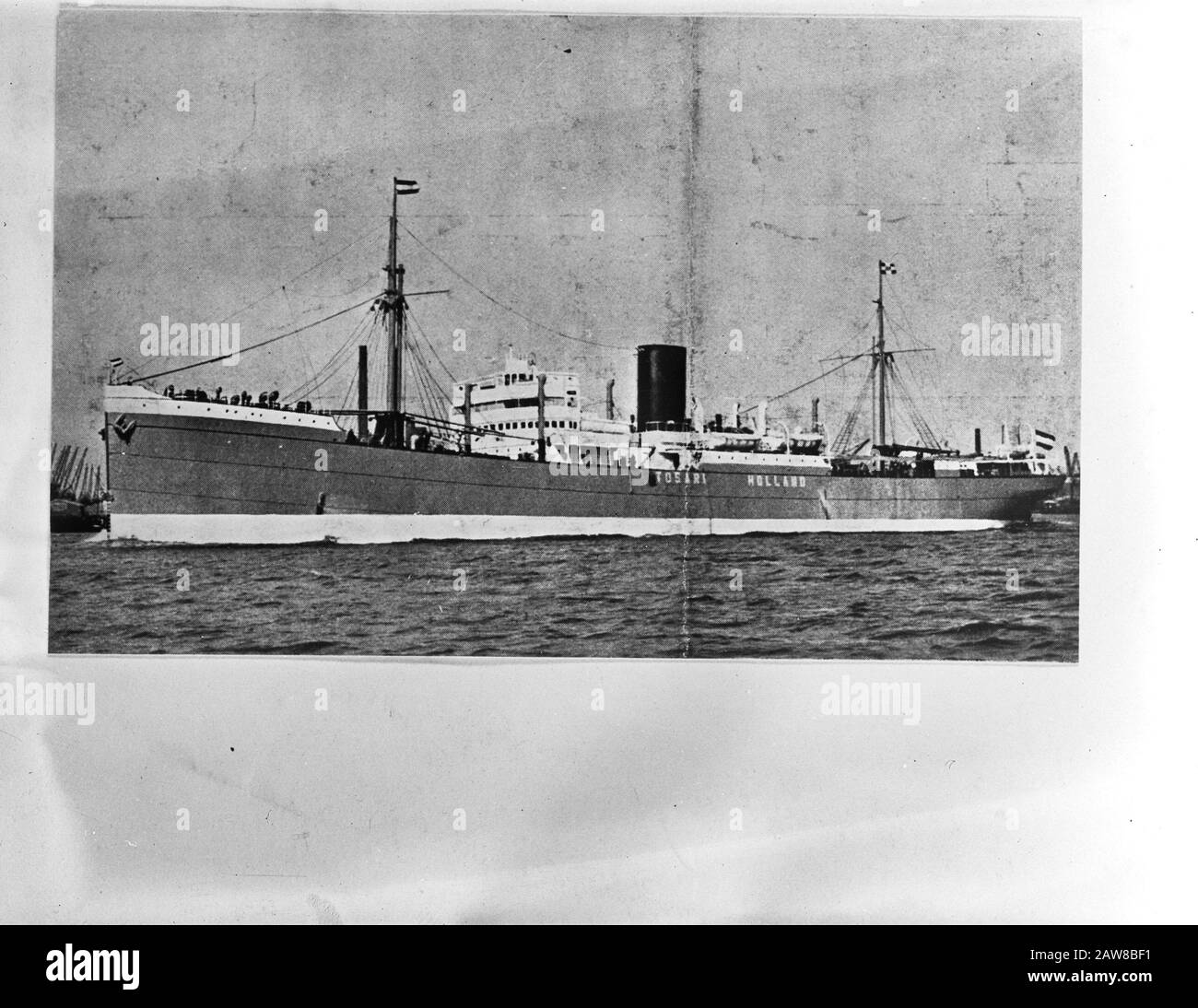 Dutch Merchant Fleet MS Tosari Annotation: Description Maritime Digital: Il M.S. Tosari visto sul lato porto. [Neutralità in dipinto] Data: 1940-1945 Parole Chiave: Navi mercantili, navigazione, seconda guerra mondiale Foto Stock