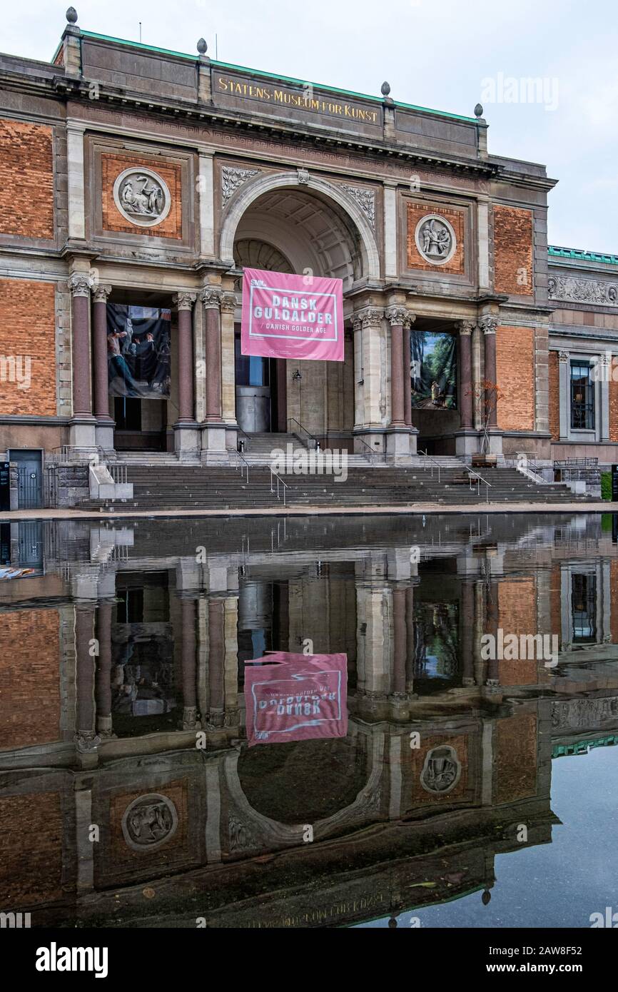 La Galleria Nazionale di Danimarca, Statens Museum for Kunst, edificio in stile revival rinascimentale italiano costruito nel 1889-96, Copenhagen Danimarca Foto Stock