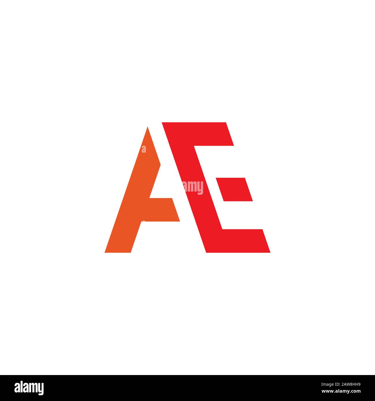 disegno vettoriale lettera iniziale ae o logo ea Illustrazione Vettoriale