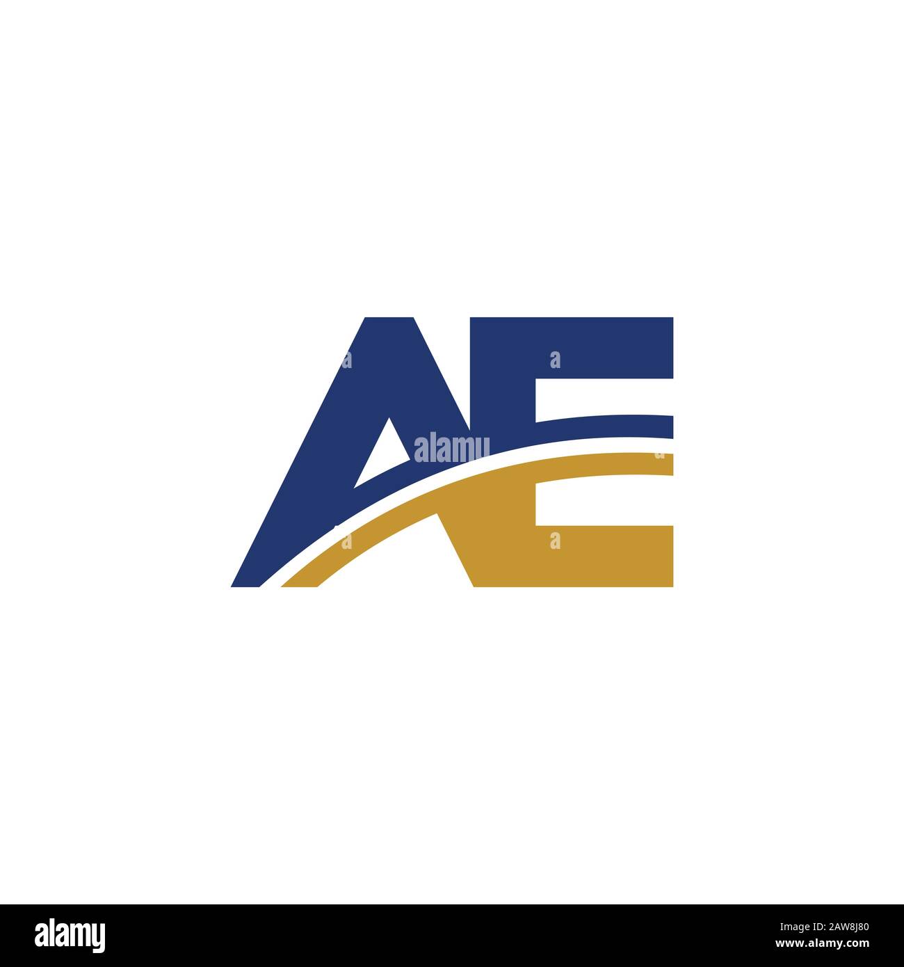 disegno vettoriale lettera iniziale ae o logo ea Illustrazione Vettoriale