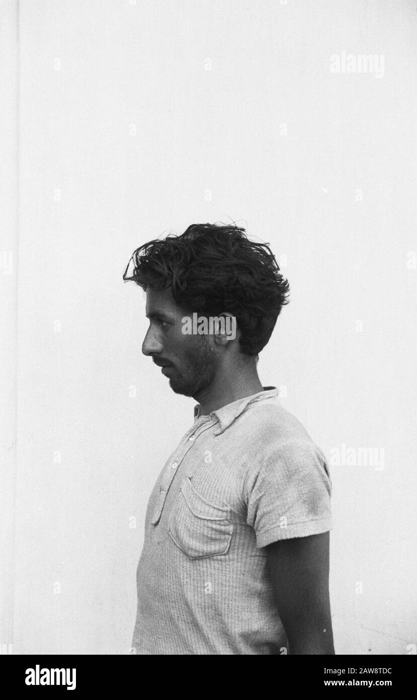 Prigioniero degli Indiani britannici e Di Japs Medan. Uno dei deserters indiani catturati da Sumatra del Nord: [Nome sconosciuto] Data: 1 agosto 1947 Località: Indonesia, Indie orientali olandesi, Sumatra Foto Stock