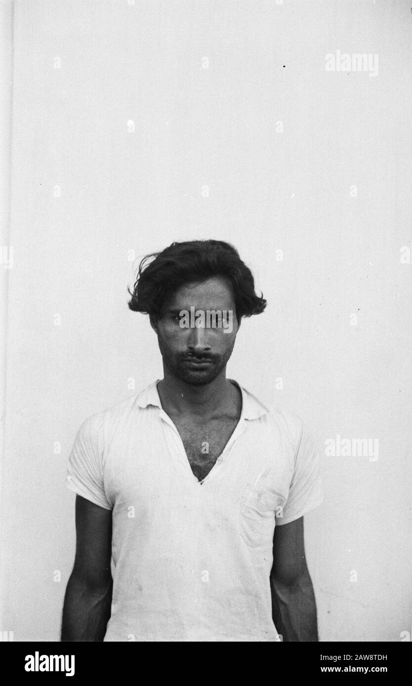 Prigioniero degli Indiani britannici e Di Japs Medan. Uno dei deserters indiani catturati da Sumatra del Nord: [Nome sconosciuto] Data: 1 agosto 1947 Località: Indonesia, Indie orientali olandesi, Sumatra Foto Stock