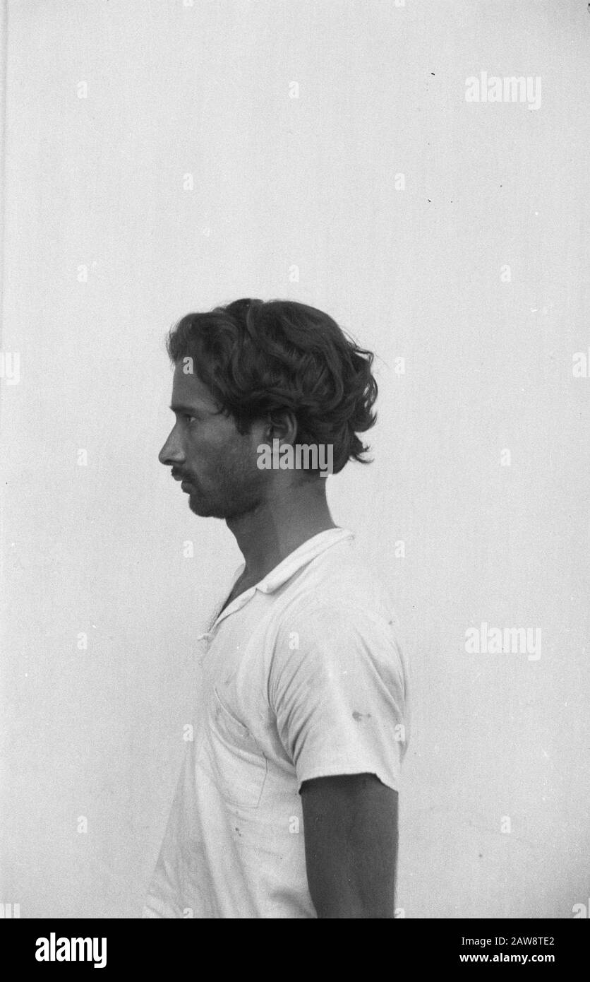 Prigioniero degli Indiani britannici e Di Japs Medan. Uno dei deserters indiani catturati da Sumatra del Nord: [Nome sconosciuto] Data: 1 agosto 1947 Località: Indonesia, Indie orientali olandesi, Sumatra Foto Stock