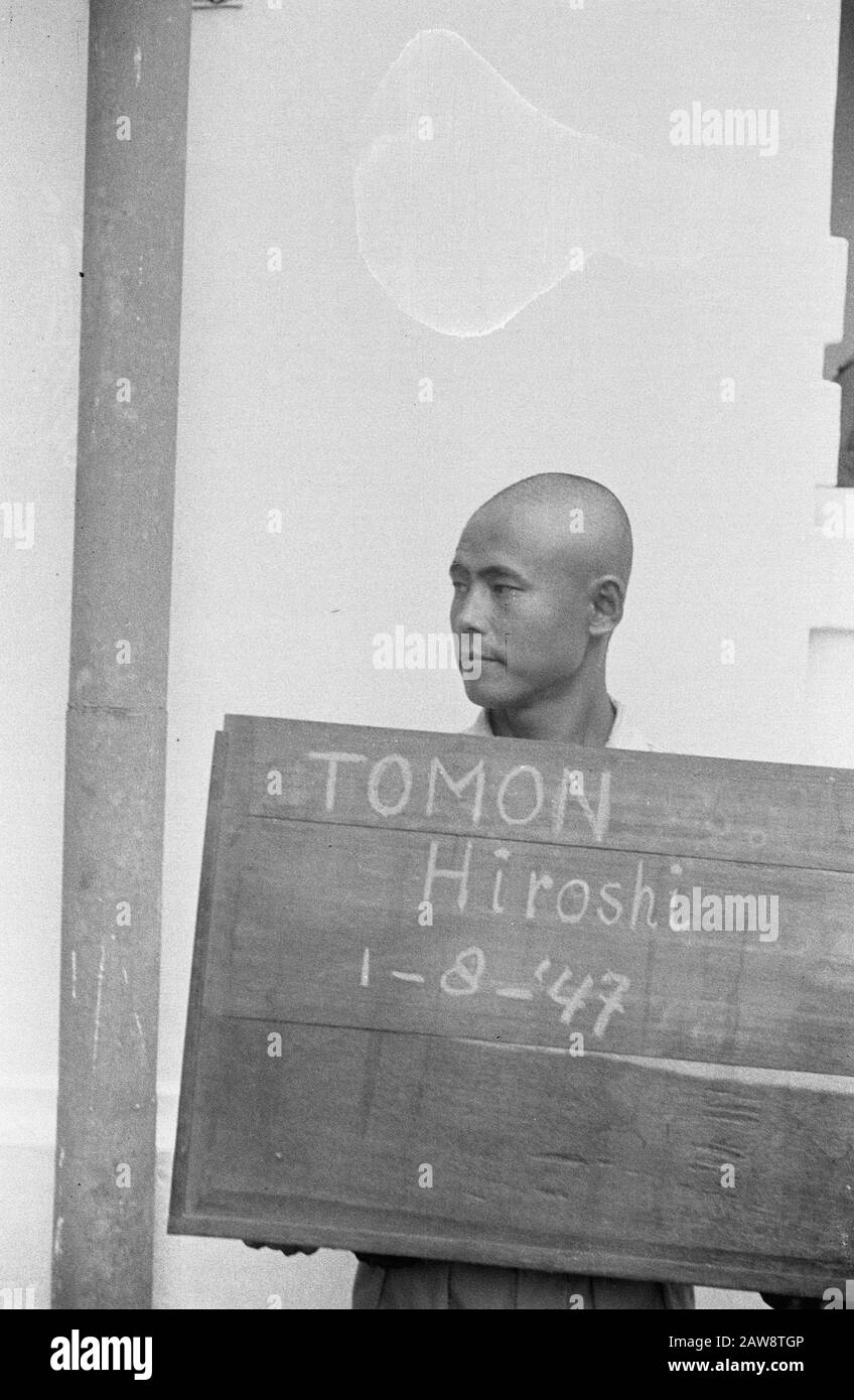 Prigioniero degli Indiani britannici e Di Japs Medan. Uno dei soldati giapponesi catturati che fanno servizio nel Nord Sumatra al TNI. Tomon Hiroshi, Catturato Il 1 Agosto 1947 Data: 1 Agosto 1947 Località: Indonesia, Indie Orientali Olandesi, Sumatra Foto Stock Prigioniero degli Indiani britannici e Di Japs Medan. Uno dei soldati giapponesi catturati che fanno servizio nel Nord Sumatra al TNI. Tomon Hiroshi, Catturato Il 1 Agosto 1947 Data: 1 Agosto 1947 Località: Indonesia, Indie Orientali Olandesi, Sumatra Foto Stock