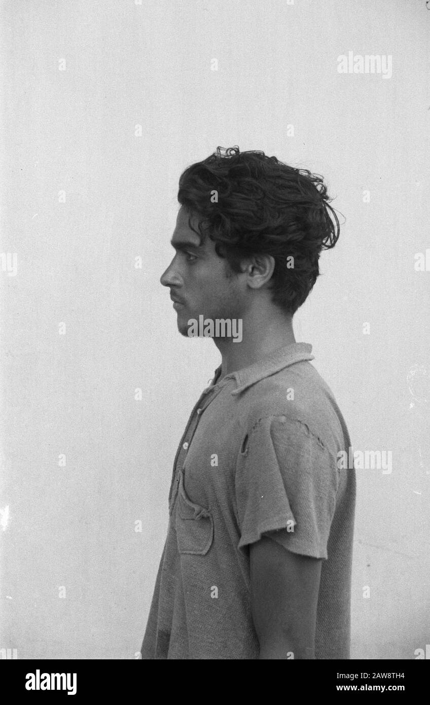 Prigioniero degli Indiani britannici e Di Japs Medan. Uno dei deserters indiani catturati da Sumatra del Nord: Baschattar Singh del 15th corpo indiano Data: 1 agosto 1947 posizione: Indonesia, Indie orientali olandesi, Sumatra Foto Stock Prigioniero degli Indiani britannici e Di Japs Medan. Uno dei deserters indiani catturati da Sumatra del Nord: Baschattar Singh del 15th corpo indiano Data: 1 agosto 1947 posizione: Indonesia, Indie orientali olandesi, Sumatra Foto Stock