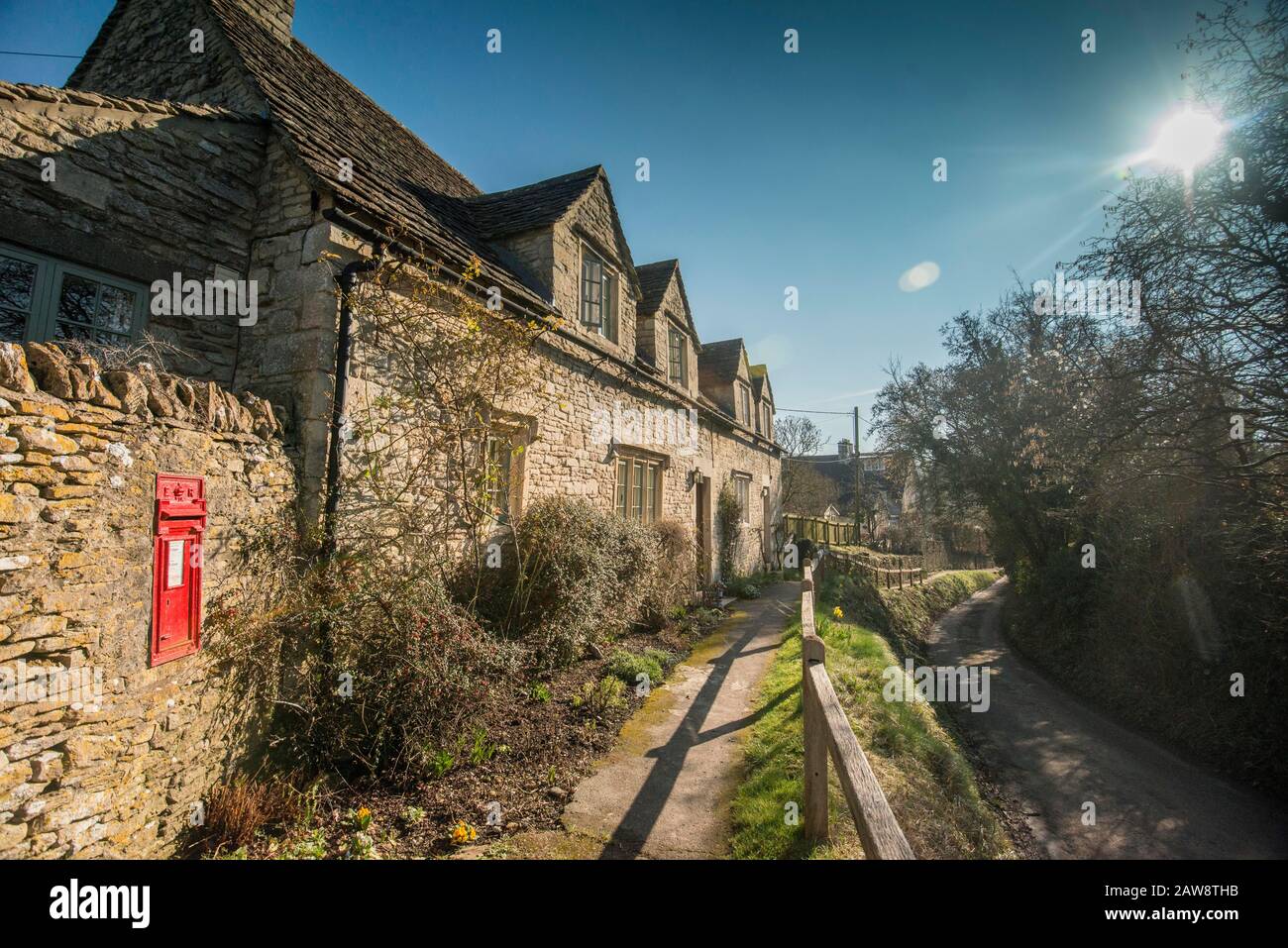 Primavera a Rag Mill wood, Slaughterford, Wiltshire. Foto Stock