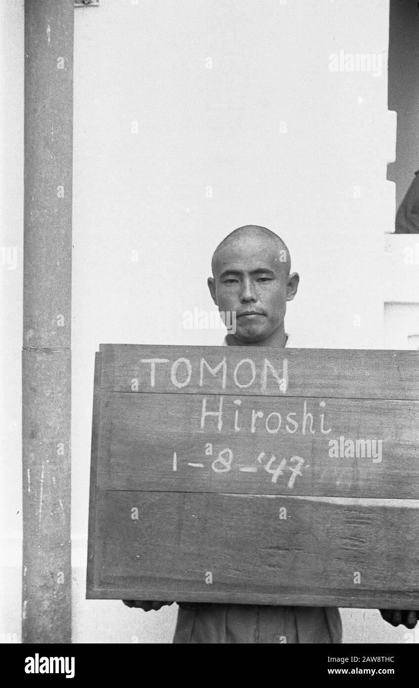 Prigioniero degli Indiani britannici e Di Japs Medan. Uno dei soldati giapponesi catturati che fanno servizio nel Nord Sumatra al TNI. Tomon Hiroshi, Catturato Il 1 Agosto 1947 Data: 1 Agosto 1947 Località: Indonesia, Indie Orientali Olandesi, Sumatra Foto Stock Prigioniero degli Indiani britannici e Di Japs Medan. Uno dei soldati giapponesi catturati che fanno servizio nel Nord Sumatra al TNI. Tomon Hiroshi, Catturato Il 1 Agosto 1947 Data: 1 Agosto 1947 Località: Indonesia, Indie Orientali Olandesi, Sumatra Foto Stock