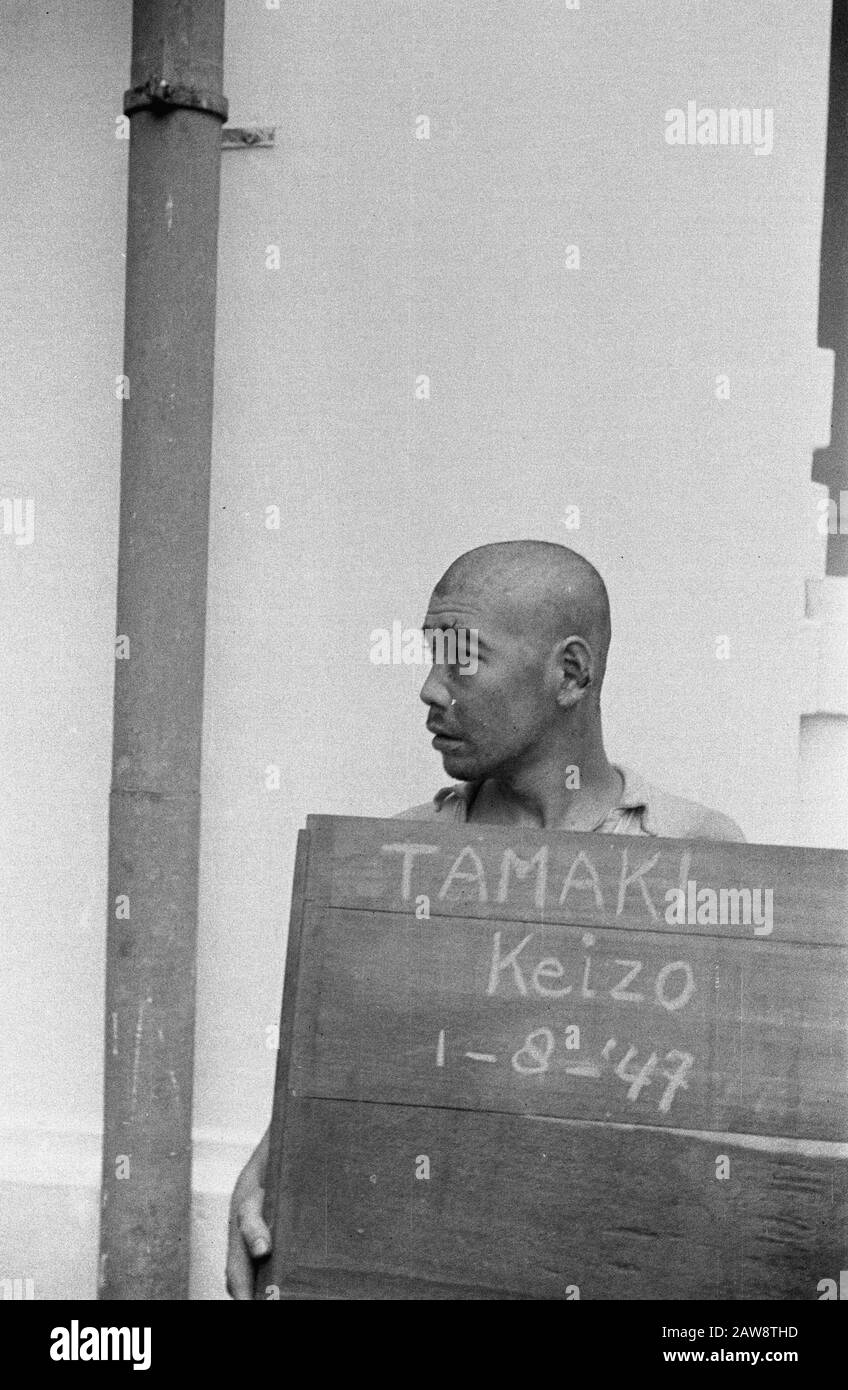 Prigioniero degli Indiani britannici e Di Japs Medan. Uno dei soldati giapponesi catturati che fanno servizio nel Nord Sumatra al TNI. Tamaki Keizo, Catturato Il 1 Agosto 1947 Data: 1 Agosto 1947 Località: Indonesia, Indie Orientali Olandesi, Sumatra Foto Stock Prigioniero degli Indiani britannici e Di Japs Medan. Uno dei soldati giapponesi catturati che fanno servizio nel Nord Sumatra al TNI. Tamaki Keizo, Catturato Il 1 Agosto 1947 Data: 1 Agosto 1947 Località: Indonesia, Indie Orientali Olandesi, Sumatra Foto Stock