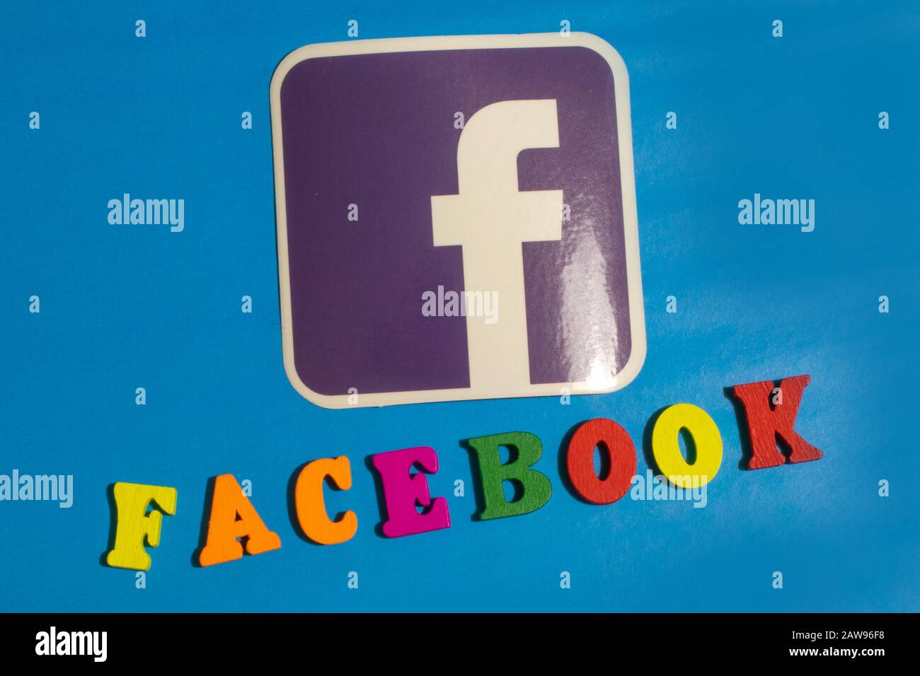 Los Angeles, California, Stati Uniti - 25 gennaio 2020: Logo dell'app Facebook, editoriale Illustrativo Foto Stock