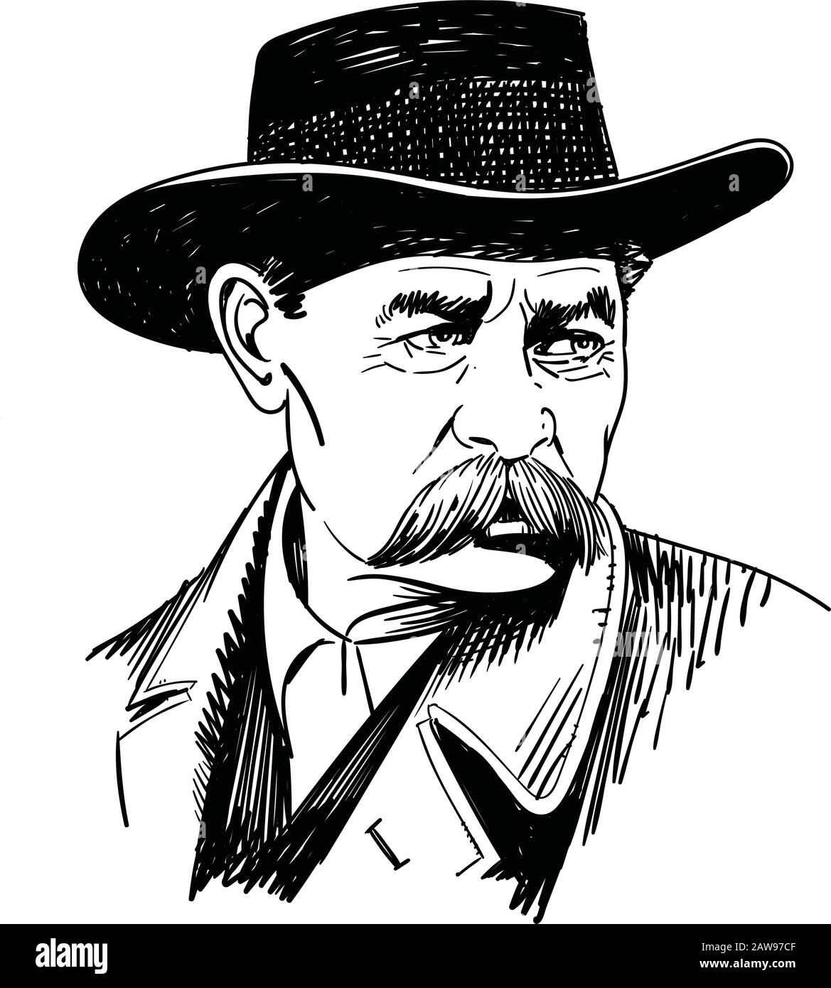 Alexei Maximovich Peshkov, conosciuto principalmente come Maxim Gorky, è stato uno scrittore russo e sovietico, fondatore del metodo letterario del realismo socialista. Illustrazione Vettoriale