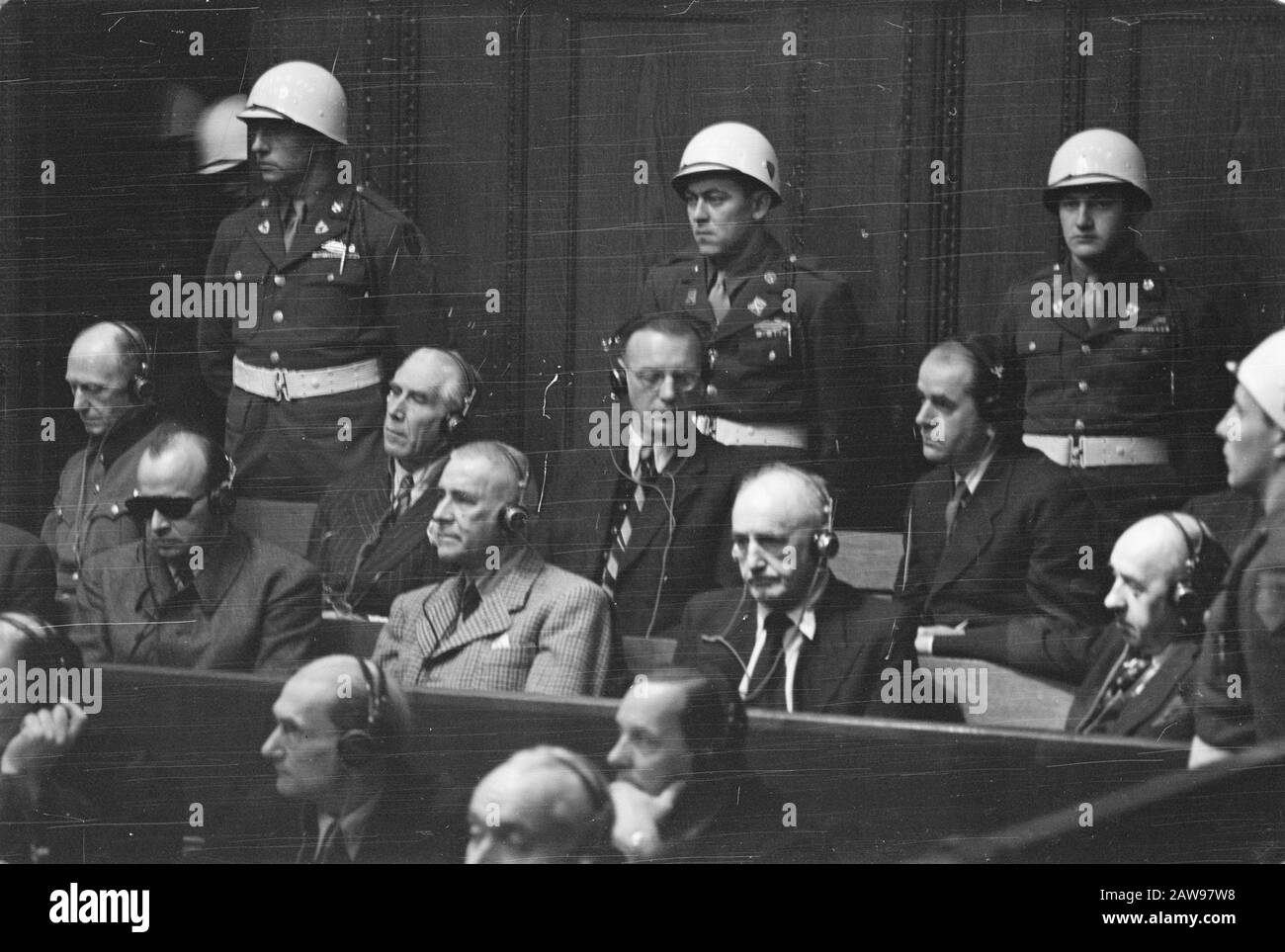 Processo Norimberga Data: 4 dicembre 1945 luogo: Norimberga Parole Chiave: Criminali di guerra, processi, caso-seconda guerra mondiale Foto Stock