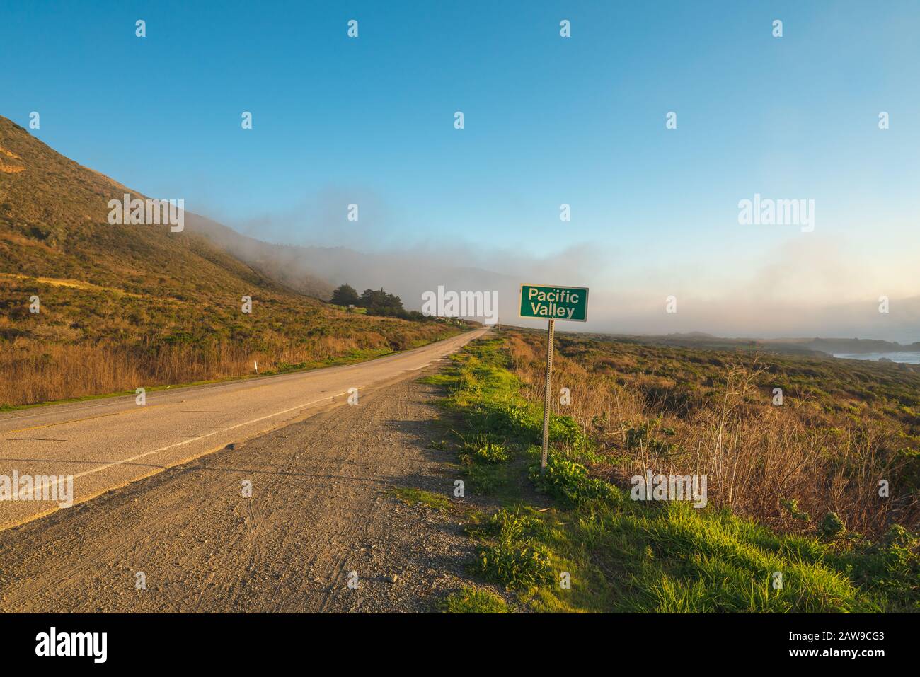 Scenic Drives Attraverso Monterey County, Pacific Valley, State Route 1, California Foto Stock