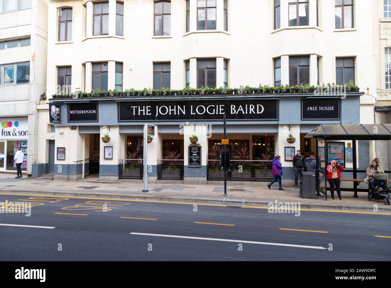 The john ologie baird pub, wetherspoon free house, hastings, East sussex, uk Foto Stock