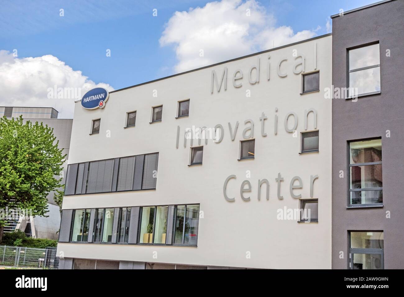 Heidenheim, Germania - 26 maggio 2016: Medical Innovation Centerof Hartmann AG, una società operativa internazionale tedesca che produce produ medico e sanitario Foto Stock