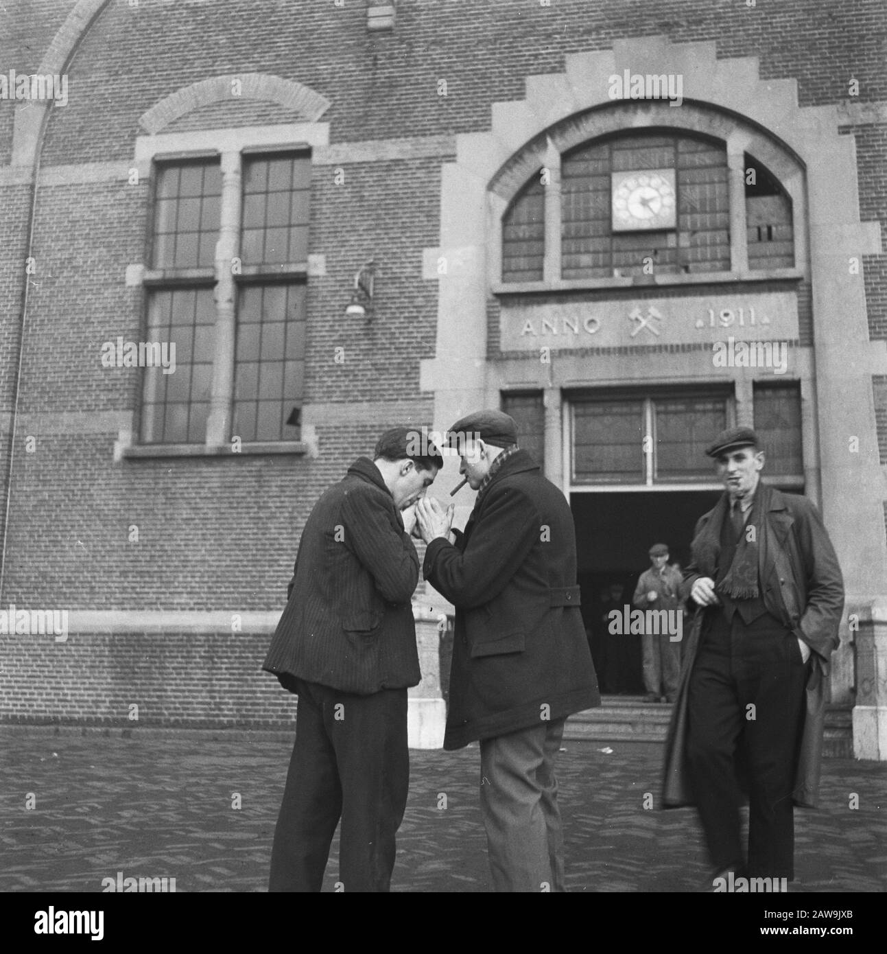 Miniere Di Carbone Limburg Miniere Di Carbone Limburg Data: 21 Novembre 1945 Luogo: Limburg Parole Chiave: Miniere, Miniere, Minatori Foto Stock