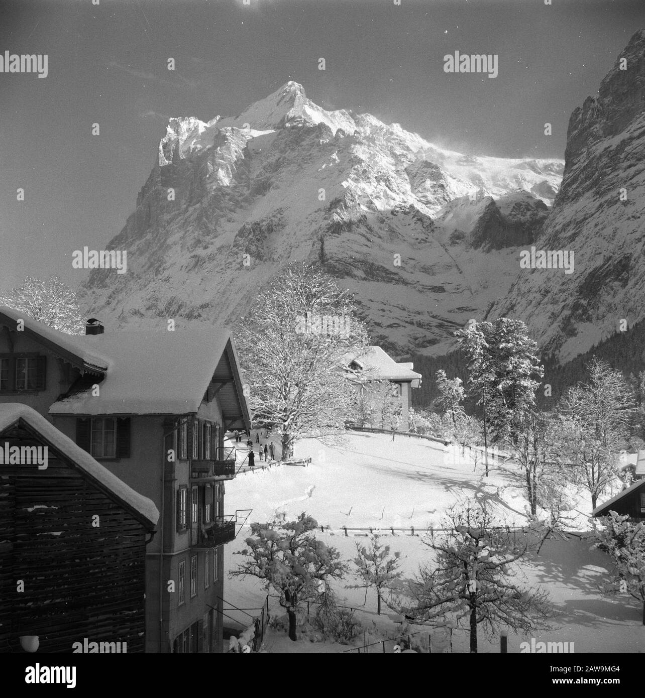 Visita reale a Grindelwald, foto di Grindelwald Data: 31 dicembre 1953 posizione: Grindelwald Parole Chiave: Paesaggi Foto Stock