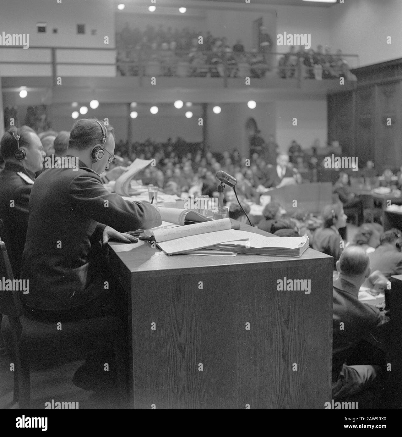 Processo Di Norimberga. Processo Norimberga Data: 4 dicembre 1945 luogo: Norimberga Parole Chiave: Criminali di guerra, processi, caso-seconda guerra mondiale Foto Stock