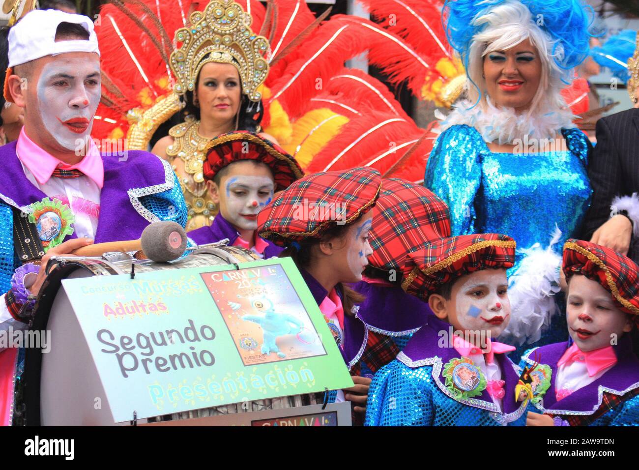 Partecipanti al Carnevale di Santa Cruz, Tenerife Foto Stock