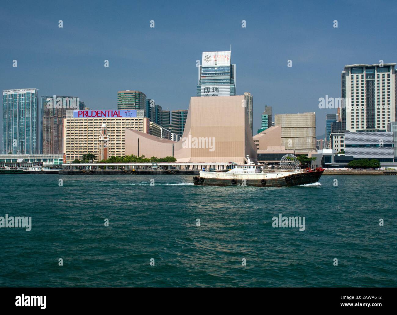 Tsim Sha Tsui Da Victoria Harbour, Hong Kong Foto Stock