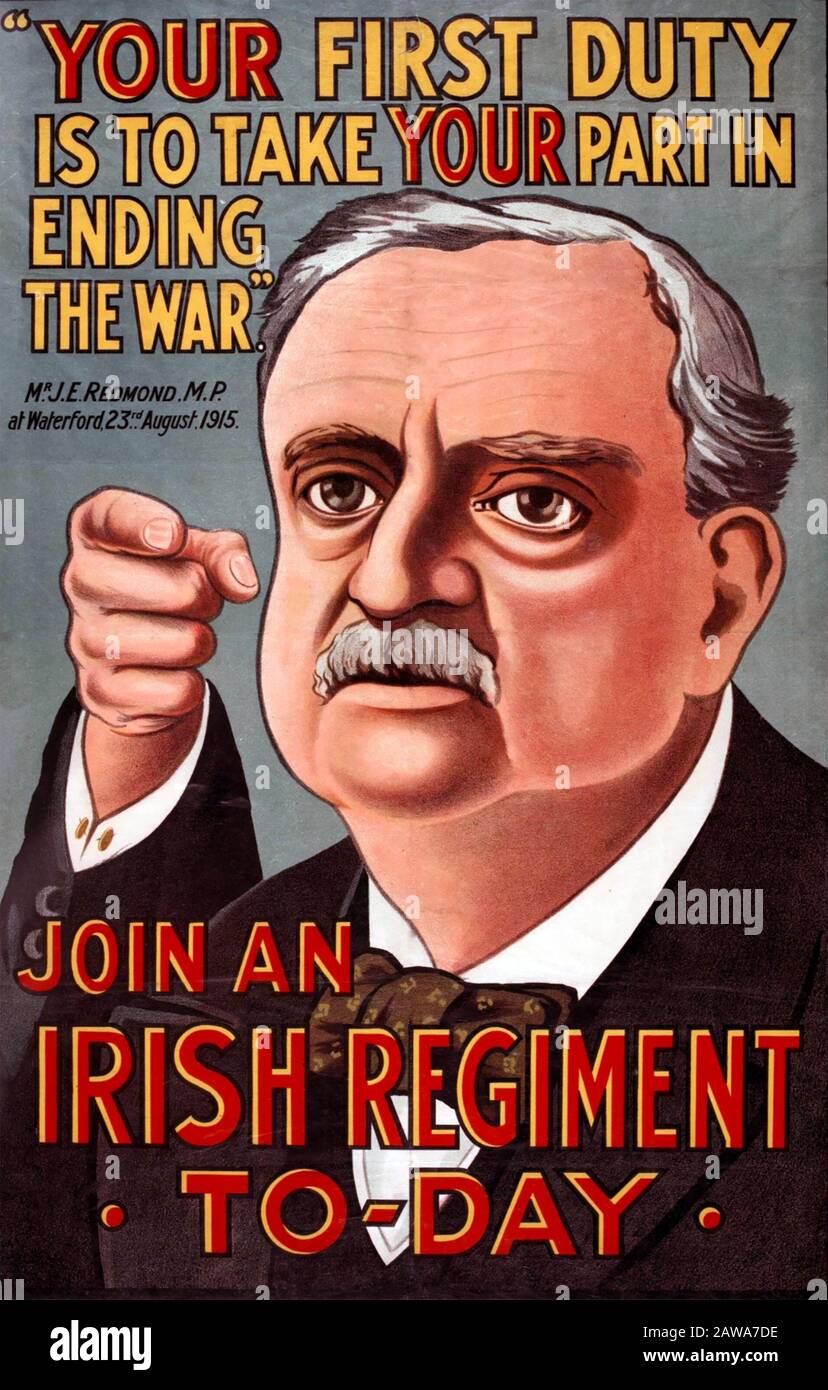 John REDMOND (1856-1918) politico nazionalista irlandese Foto Stock