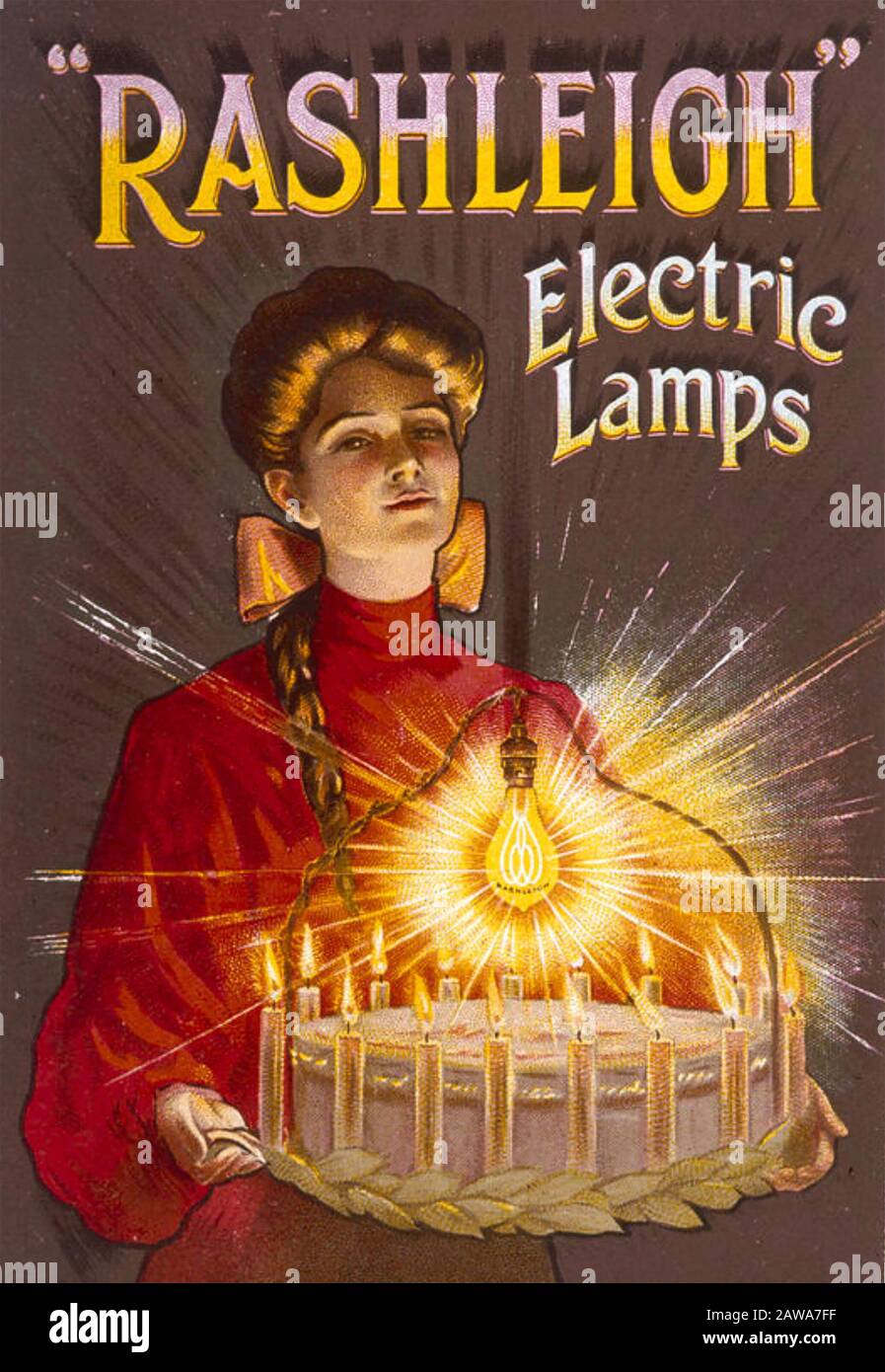 RASHLEIGH lampade ELETTRICHE spot per l'azienda americana circa 1890 Foto Stock