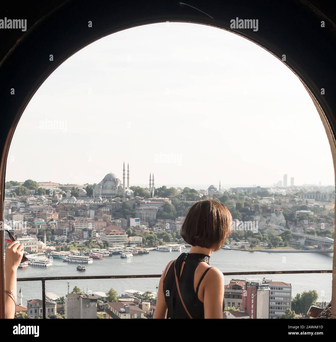 Visita Istanbul, Turchia dalla Torre Galata Foto Stock