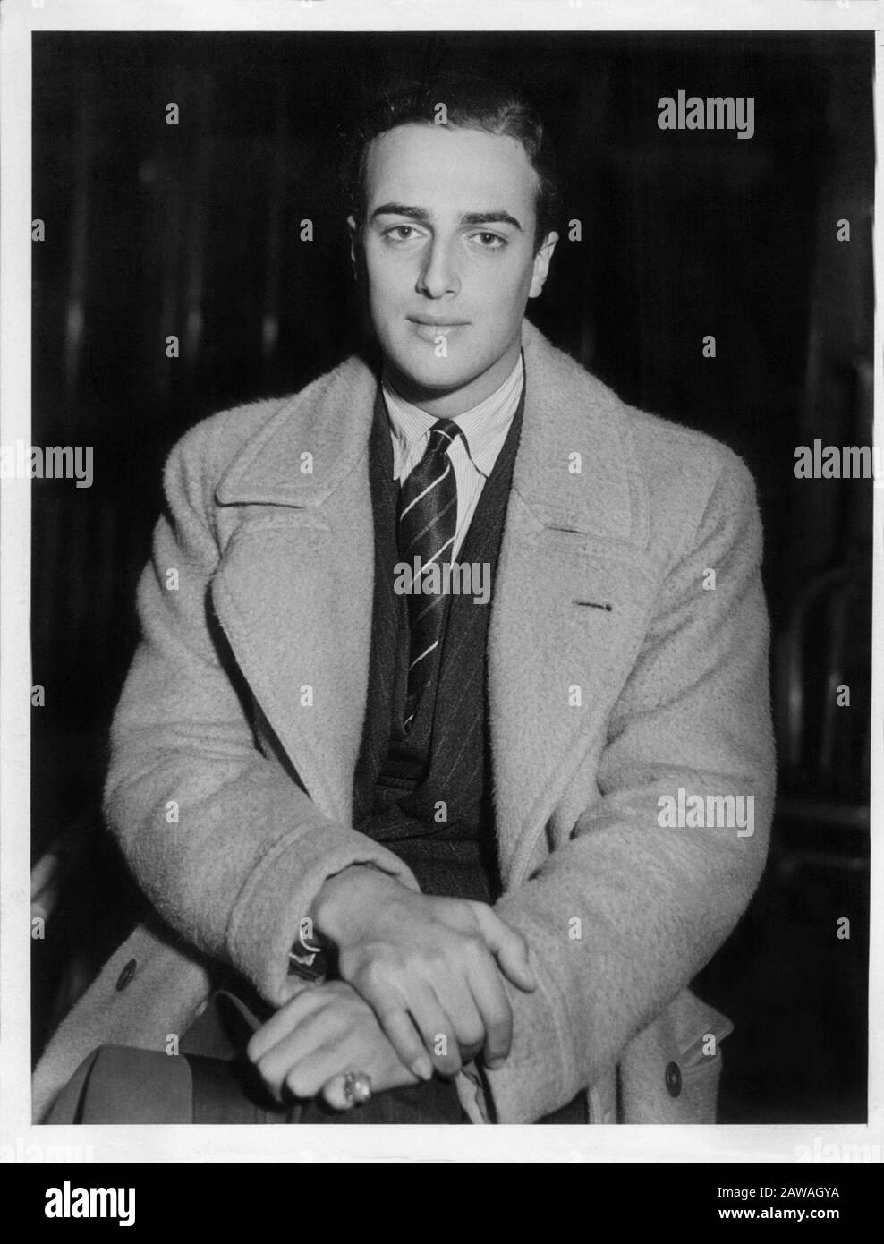 1933 , 24 gennaio , marzo , LOS ANGELES , USA : il Conte EMANUELE ' MANOLO ' BORROMEO D'ADDA e ARONA ( Milano 1914 - 1998 ) arriva in marina Foto Stock
