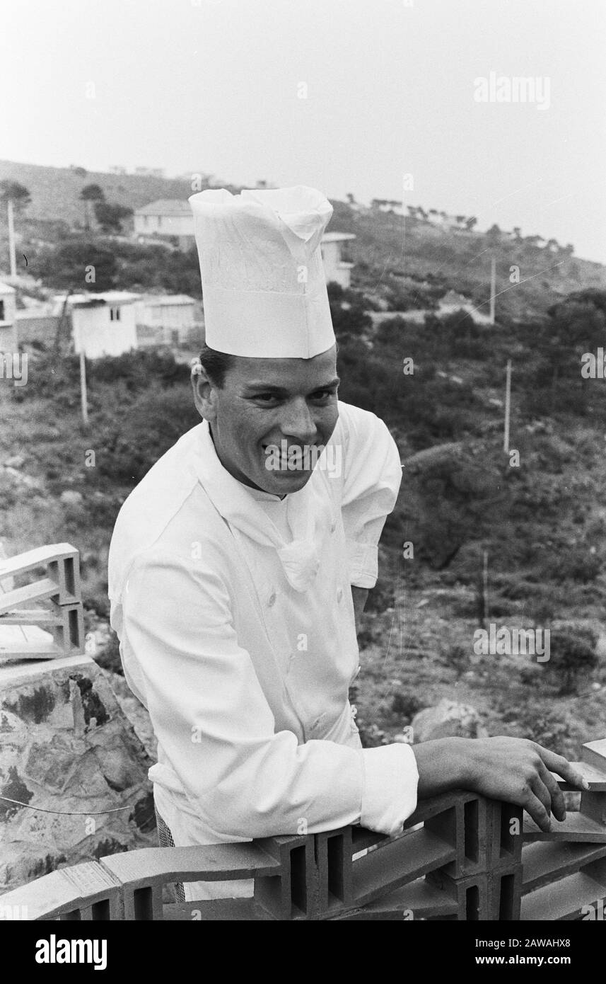 Mies Bouwman e Rudy Carrell in vacanza in Italia. Staff Holiday Data: 15 Maggio 1963 Località: Italia Parole Chiave: Personale, Vacanze Nome Persona: Bouwman, Mies, Rudy Carrell Foto Stock