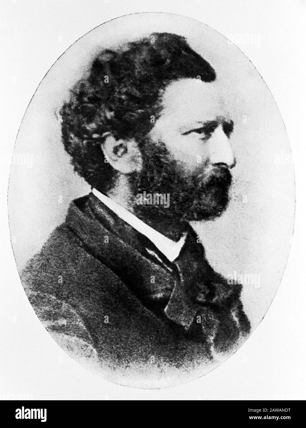 1860 ca , ITALIA : il celebre compositore e patriota italiano MICHELE NOVARO ( 1818 - 1885 ), autore di National Italian Antem FRATELLI D'ITALIA Foto Stock