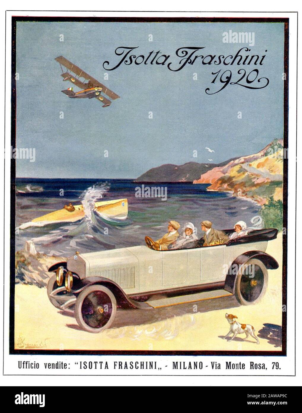 1919 , MILANO, ITALIA : l'industria automobilistica italiana ISOTTA FRASCHINI 1920 advertising . - auto - automobile - automobili - automobili - industria - pubblicità Foto Stock