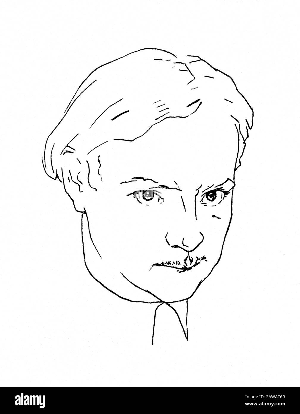 1935 , ITALIA : il drammaturgo italiano , saggista , drammaturgo , giornalista MARCO RAMPERTI ( 1887 - 1964 ), ritratto caricatura di MINIACI . - LETTERATO Foto Stock