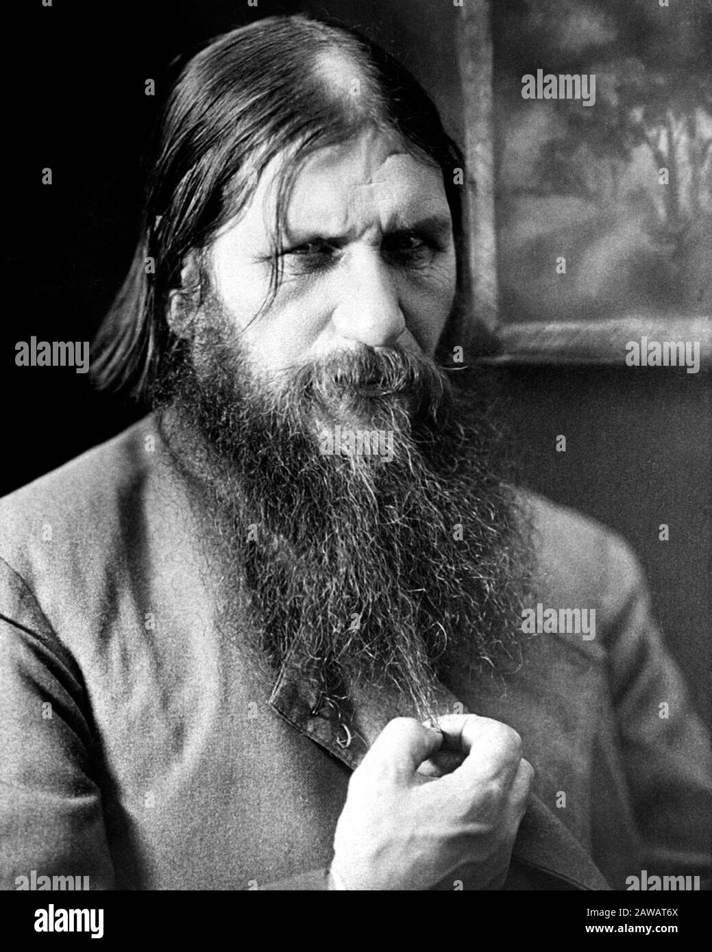 1910 ca, RUSSIA : Il celebre sacerdote russo Grigorij Efirovic RASPUTIN ( Pockrovskoe , Siberia 1871 - San Pietroburgo 1916 ) - MAGO - MAGO - Foto Stock